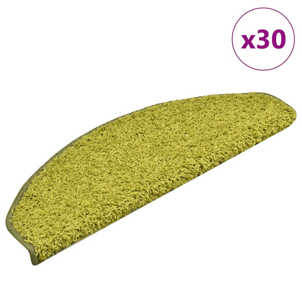 Tappetini per scale 30 pz 65x21x4 cm Verde Semicircolari Grandi | homemem39
