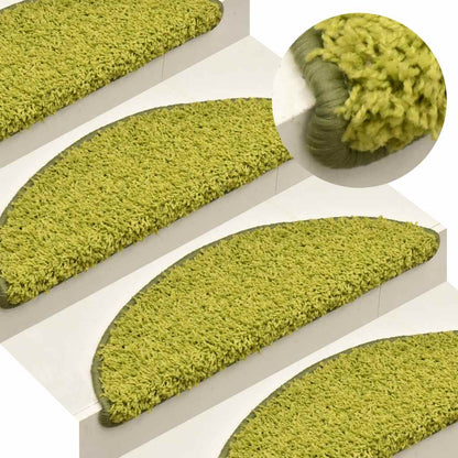 Tappetini per scale 30 pz 65x21x4 cm Verde Semicircolari Grandi | homemem39