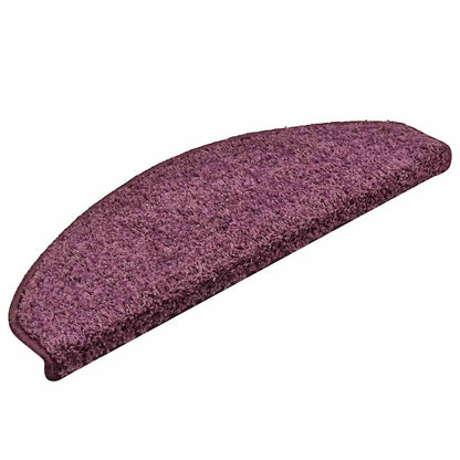 Tappetini per scale 30 pz 65x21x4 cm Viola scuro Semicircolari Grandi | homemem39