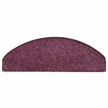 Tappetini per scale 30 pz 65x21x4 cm Viola scuro Semicircolari Grandi | homemem39