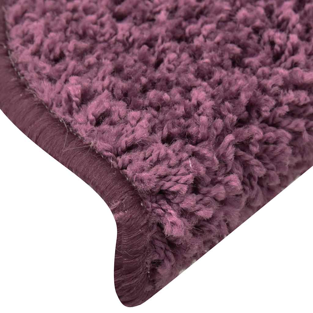 Tappetini per scale 30 pz 65x21x4 cm Viola scuro Semicircolari Grandi | homemem39