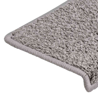 Tappetini per scale 30 pz 65x21x4 cm Grigio Bordo rettangolare | homemem39