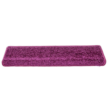 Tappetini per scale 30 pz 65x21x4 cm Viola Bordo rettangolare