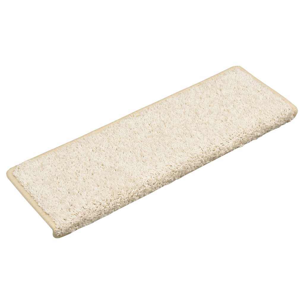 Tappetini per scale 30 pz 65x21x4 cm bianchi con bordo rettangolare | homemem39