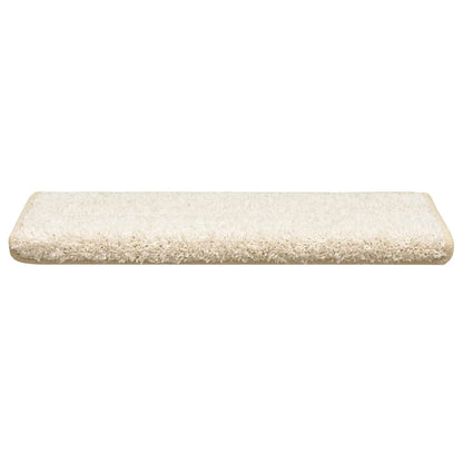 Tappetini per scale 30 pz 65x21x4 cm bianchi con bordo rettangolare | homemem39