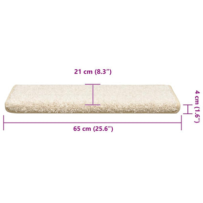 Tappetini per scale 30 pz 65x21x4 cm bianchi con bordo rettangolare | homemem39