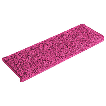 Tappetini per scale 30 pz 65x21x4 cm Rosa Bordo rettangolare | homemem39