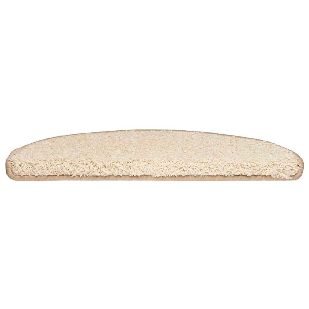 Tappetini per scale 20 pz 65x21x4 cm Crema Semicircolari Grandi