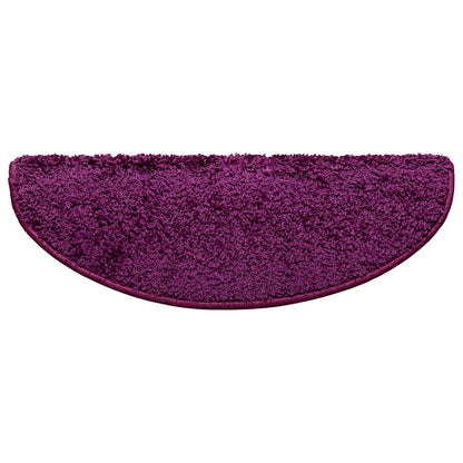 Tappetini per scale 20 pz 65x21x4 cm Viola Semicircolari Grandi | homemem39
