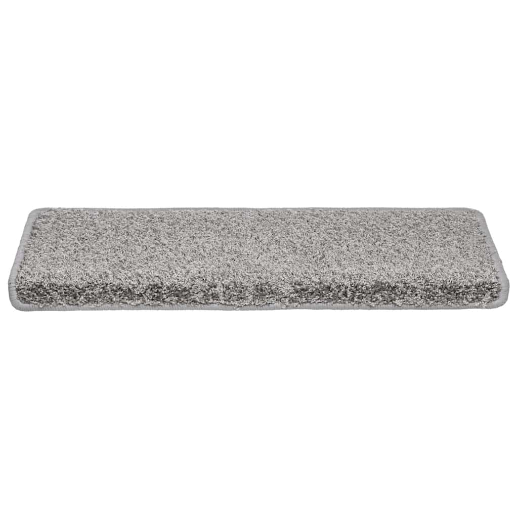 Tappetini per scale 20 pz 65x21x4 cm Grigio Bordo rettangolare | homemem39