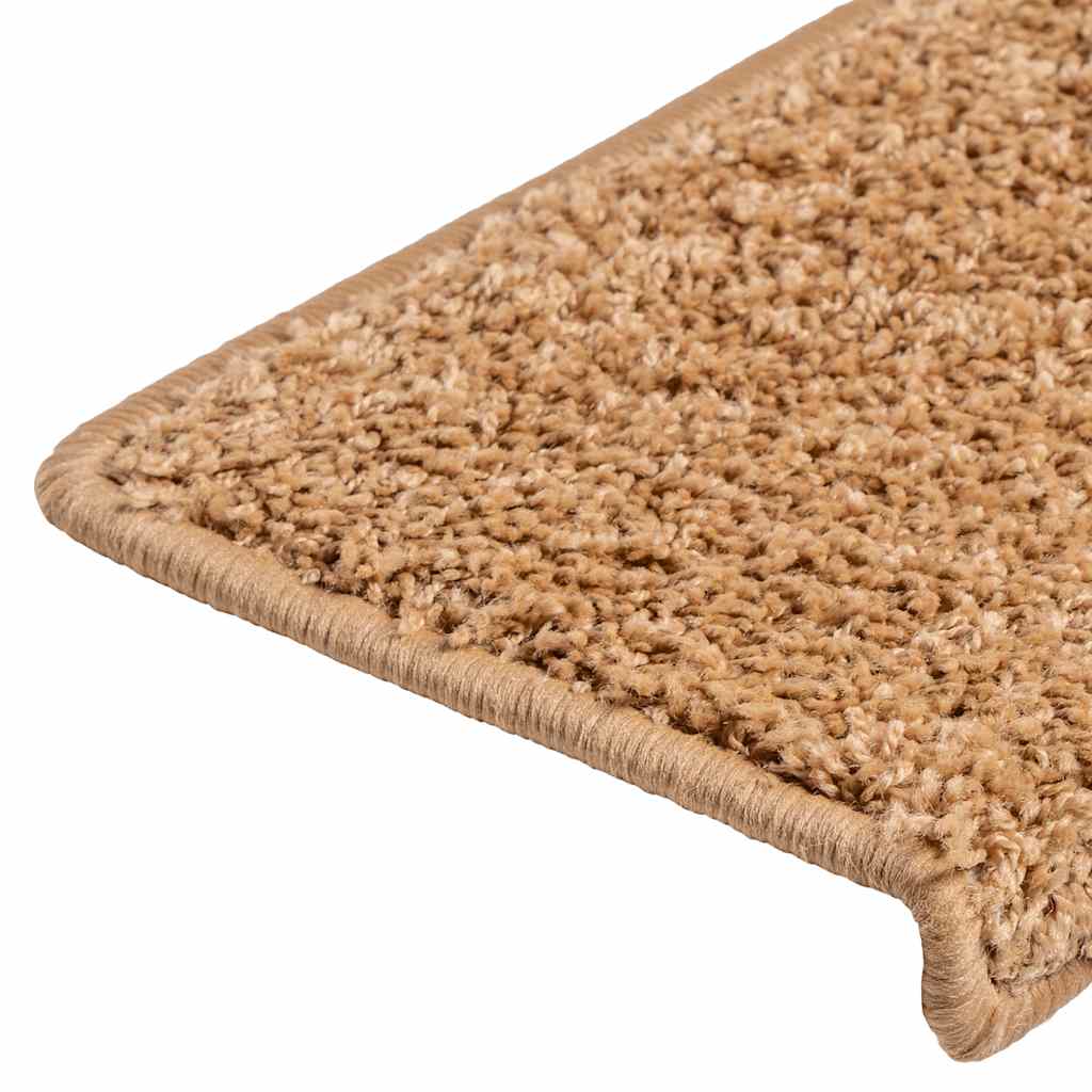 Tappetini per scale 20 pz 65x21x4 cm Beige Bordo rettangolare | homemem39