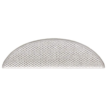 Tappeti Adesivi Scale Aspetto Sisal 30 pz 56x17x3 cm Platino | homemem39