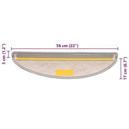 Tappeti Adesivi Scale Aspetto Sisal 30 pz 56x17x3 cm Platino | homemem39