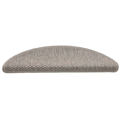 Tappeti Autoadesivi Scale Aspetto Sisal 30 pz 56x17x3cm Argento | homemem39