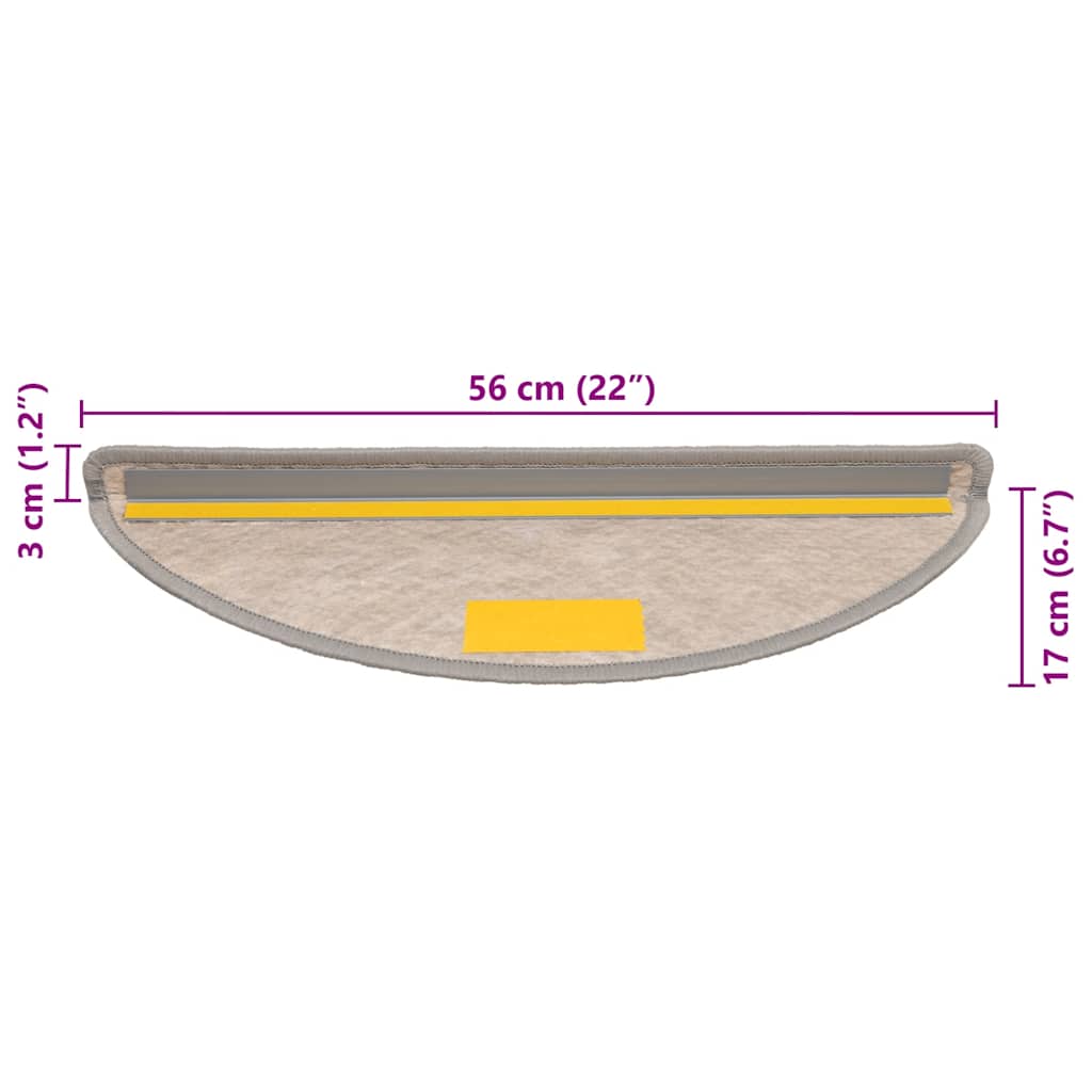 Tappeti Autoadesivi Scale Aspetto Sisal 30 pz 56x17x3cm Argento | homemem39