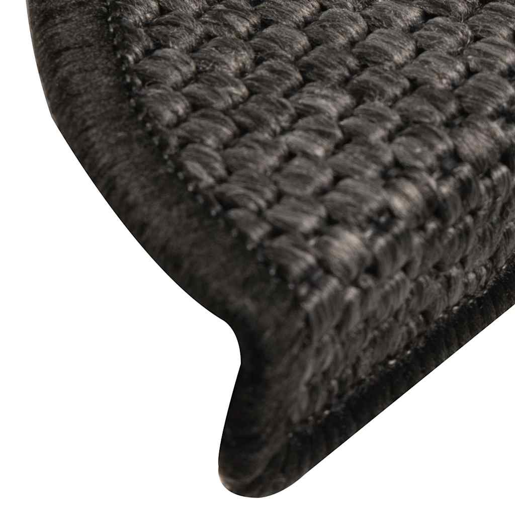 Tappeti Adesivi Scale Aspetto Sisal 30 pz 56x17x3 cm Antracite | homemem39