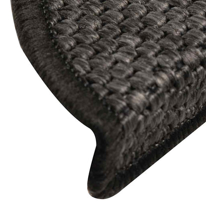 Tappeti Adesivi Scale Aspetto Sisal 30 pz 56x17x3 cm Antracite | homemem39