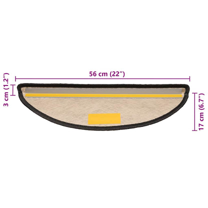 Tappeti Adesivi Scale Aspetto Sisal 30 pz 56x17x3 cm Antracite | homemem39
