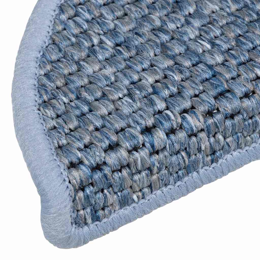 Tappeti Autoadesivi per Scale Aspetto Sisal 30pz 56x17x3 cm Blu