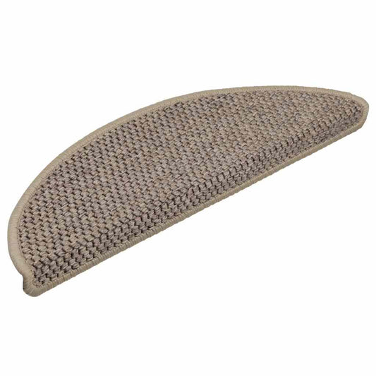 Tappeti Adesivi Scale Aspetto Sisal 30 pz 56x17x3cm Beige Scuro | homemem39