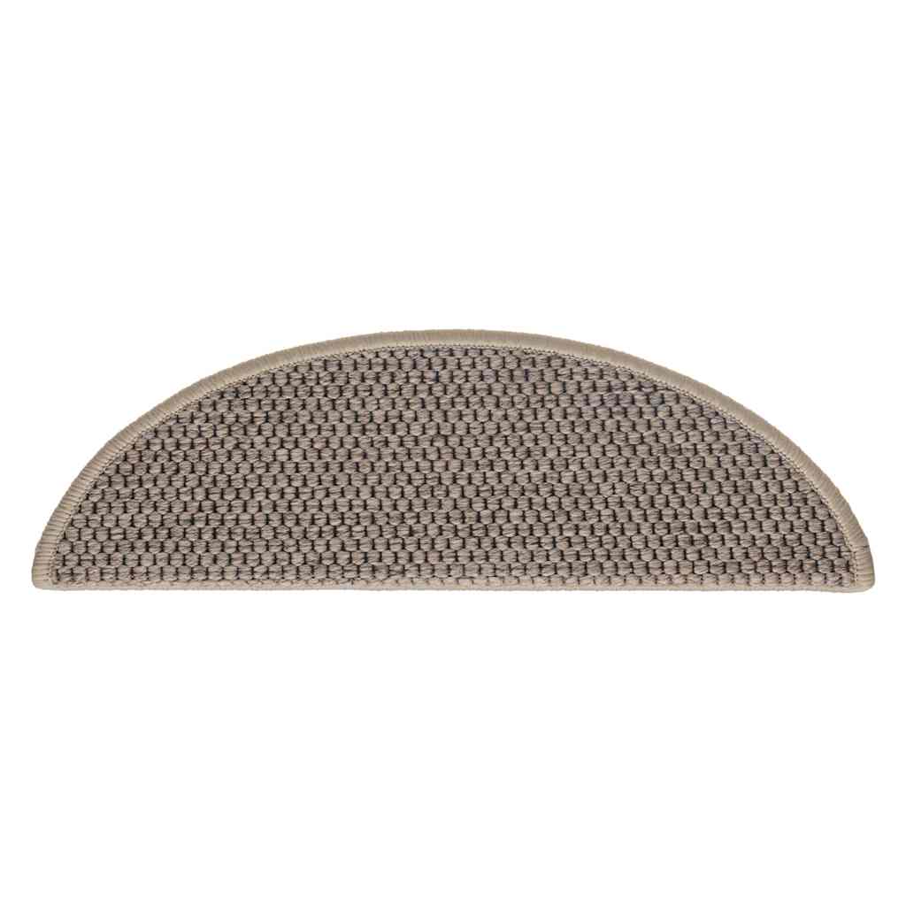 Tappeti Adesivi Scale Aspetto Sisal 30 pz 56x17x3cm Beige Scuro | homemem39