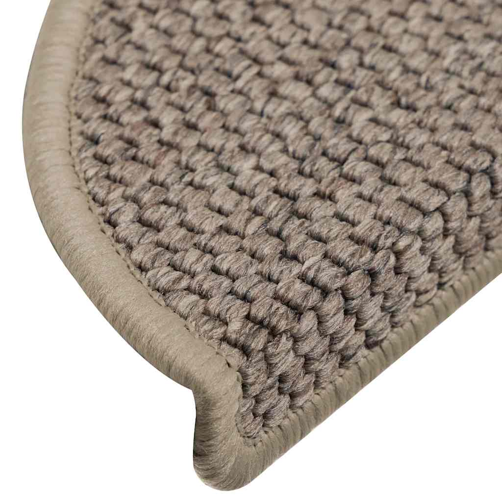 Tappeti Adesivi Scale Aspetto Sisal 30 pz 56x17x3cm Beige Scuro | homemem39