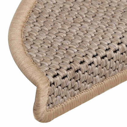 Tappeti Adesivi Scale Aspetto Sisal 30pz 56x17x3cm Beige Chiaro | homemem39