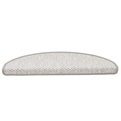 Tappeti Adesivi Scale Aspetto Sisal 30 pz 65x21x4 cm Platino | homemem39