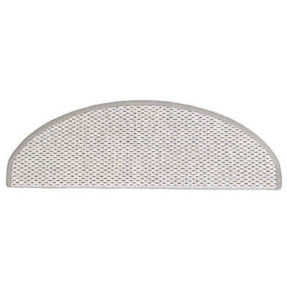 Tappeti Adesivi Scale Aspetto Sisal 30 pz 65x21x4 cm Platino | homemem39