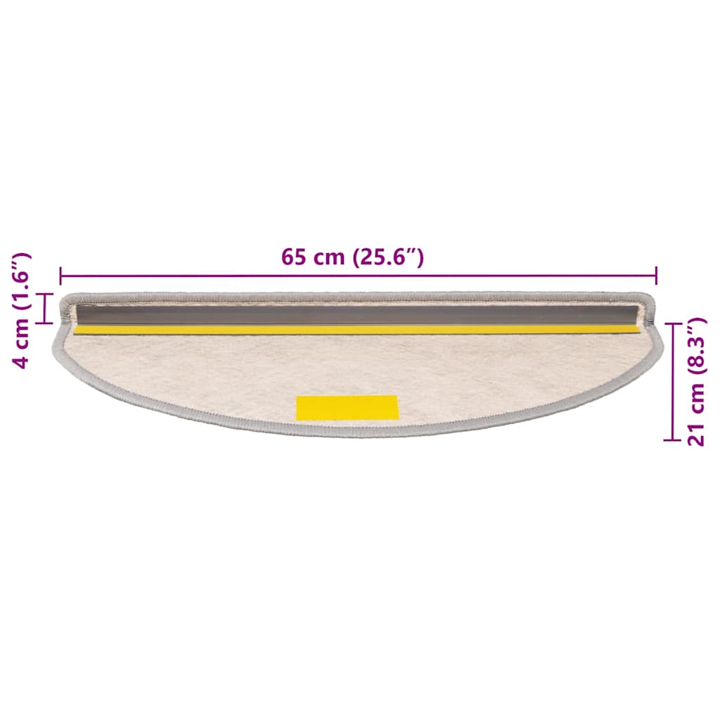 Tappeti Adesivi Scale Aspetto Sisal 30 pz 65x21x4 cm Platino | homemem39