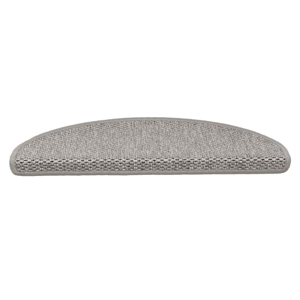 Tappeti Autoadesivi Scale Aspetto Sisal 30 pz 65x21x4cm Argento | homemem39