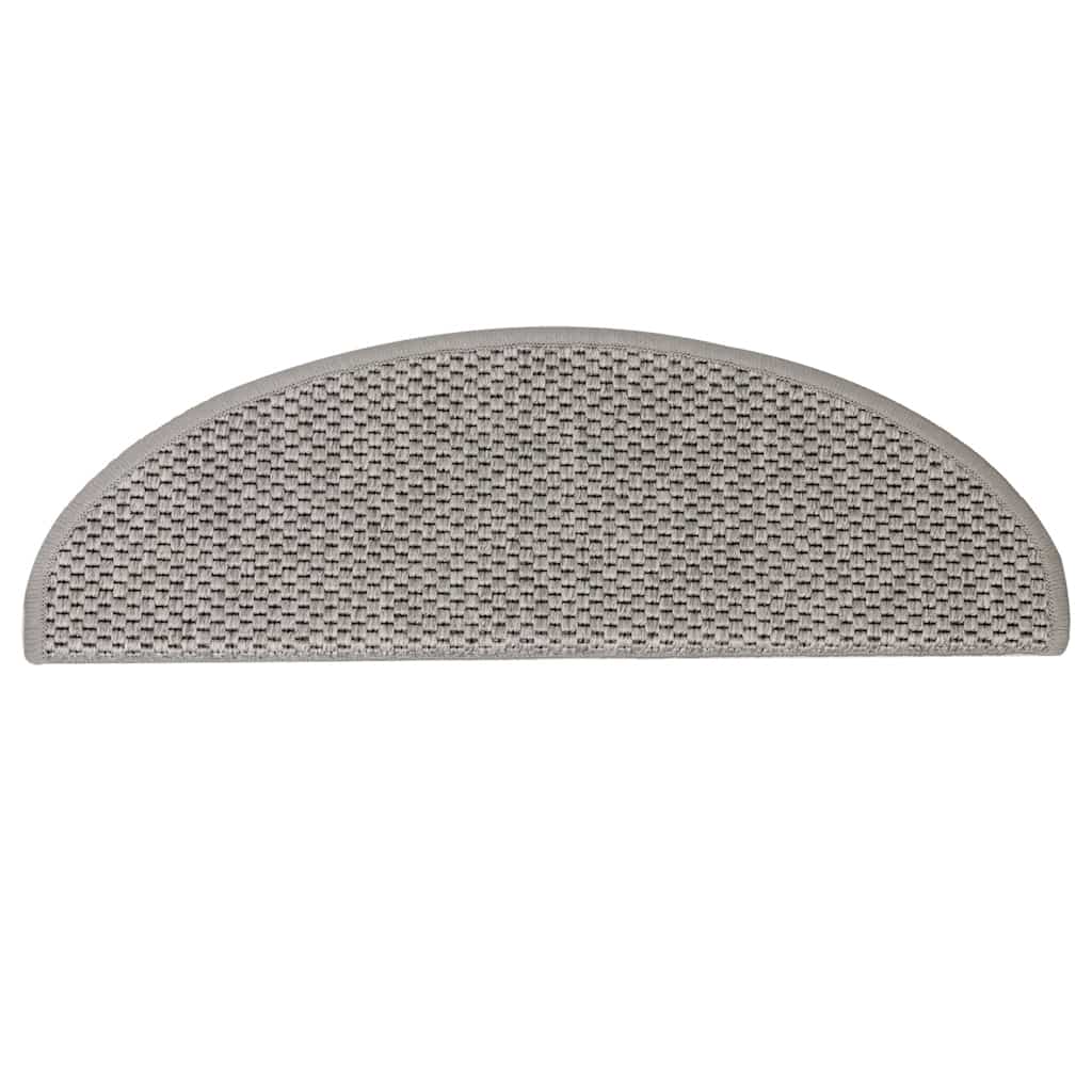 Tappeti Autoadesivi Scale Aspetto Sisal 30 pz 65x21x4cm Argento | homemem39