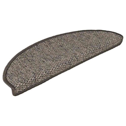 Tappeti Adesivi per Scale Sisal 30pz 65x21x4cm Grigio e Beige | homemem39