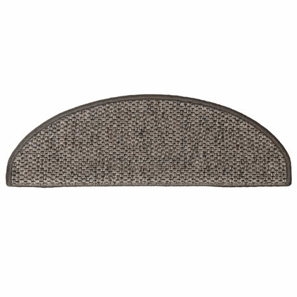 Tappeti Adesivi per Scale Sisal 30pz 65x21x4cm Grigio e Beige | homemem39