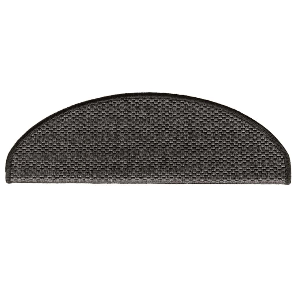 Tappeti Adesivi Scale Aspetto Sisal 30 pz 65x21x4 cm Antracite | homemem39