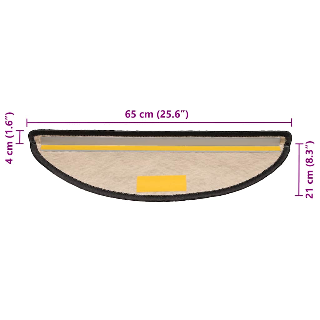 Tappeti Adesivi Scale Aspetto Sisal 30 pz 65x21x4 cm Antracite | homemem39