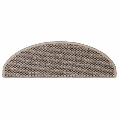 Tappeti Adesivi Scale Aspetto Sisal 30 pz 65x21x4cm Beige Scuro | homemem39