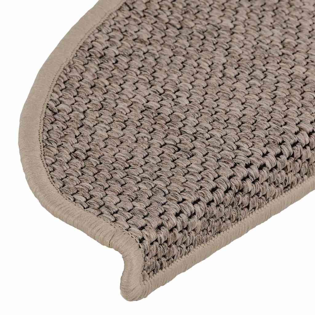 Tappeti Adesivi Scale Aspetto Sisal 30 pz 65x21x4cm Beige Scuro | homemem39