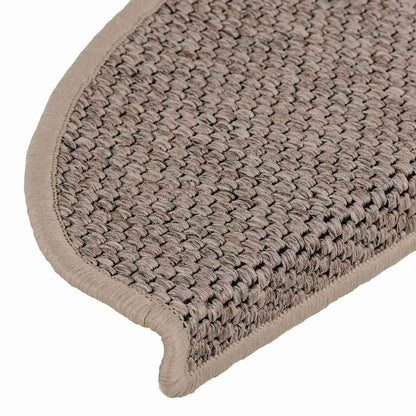 Tappeti Adesivi Scale Aspetto Sisal 30 pz 65x21x4cm Beige Scuro | homemem39