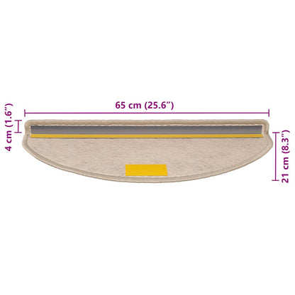 Tappeti Adesivi Scale Aspetto Sisal 30 pz 65x21x4cm Beige Scuro | homemem39