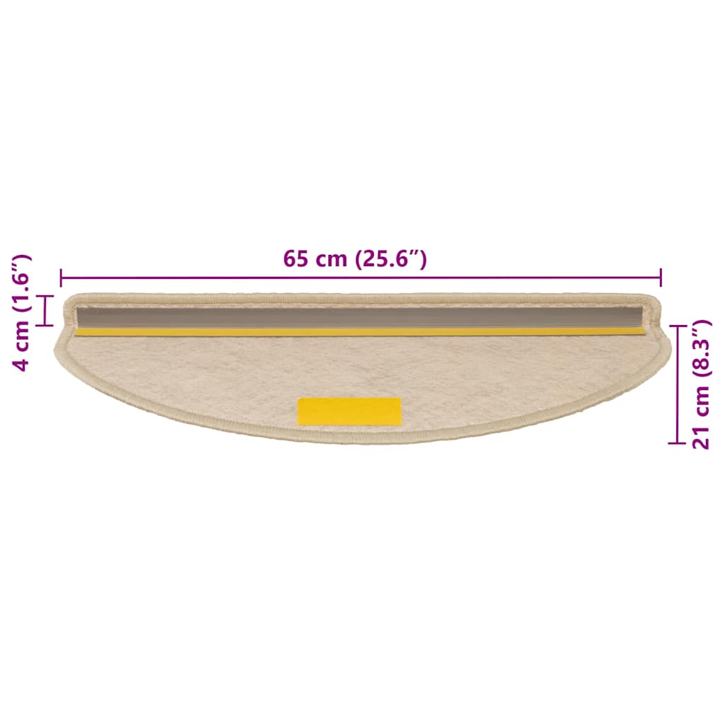 Tappeti Autoadesivi Scale Aspetto Sisal 30 pz 65x21x4 cm Sabbia | homemem39