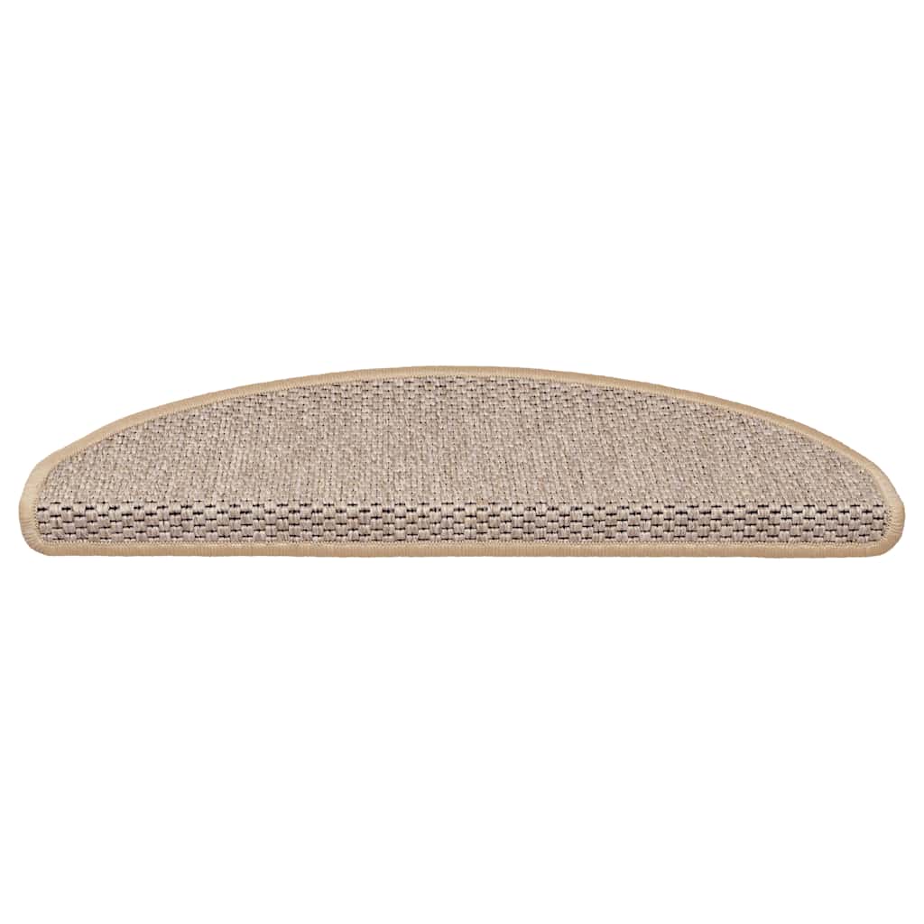 Tappeti Adesivi Scale Aspetto Sisal 30pz 65x21x4cm Beige Chiaro | homemem39