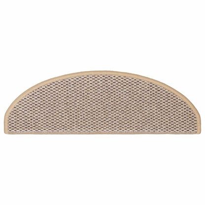 Tappeti Adesivi Scale Aspetto Sisal 30pz 65x21x4cm Beige Chiaro | homemem39
