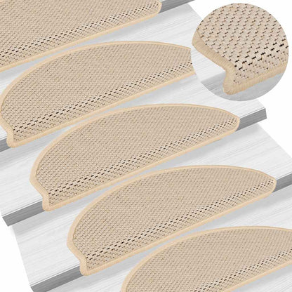 Tappeti Autoadesivi Scale Aspetto Sisal 30pz 65x21x4 cm Berbero | homemem39