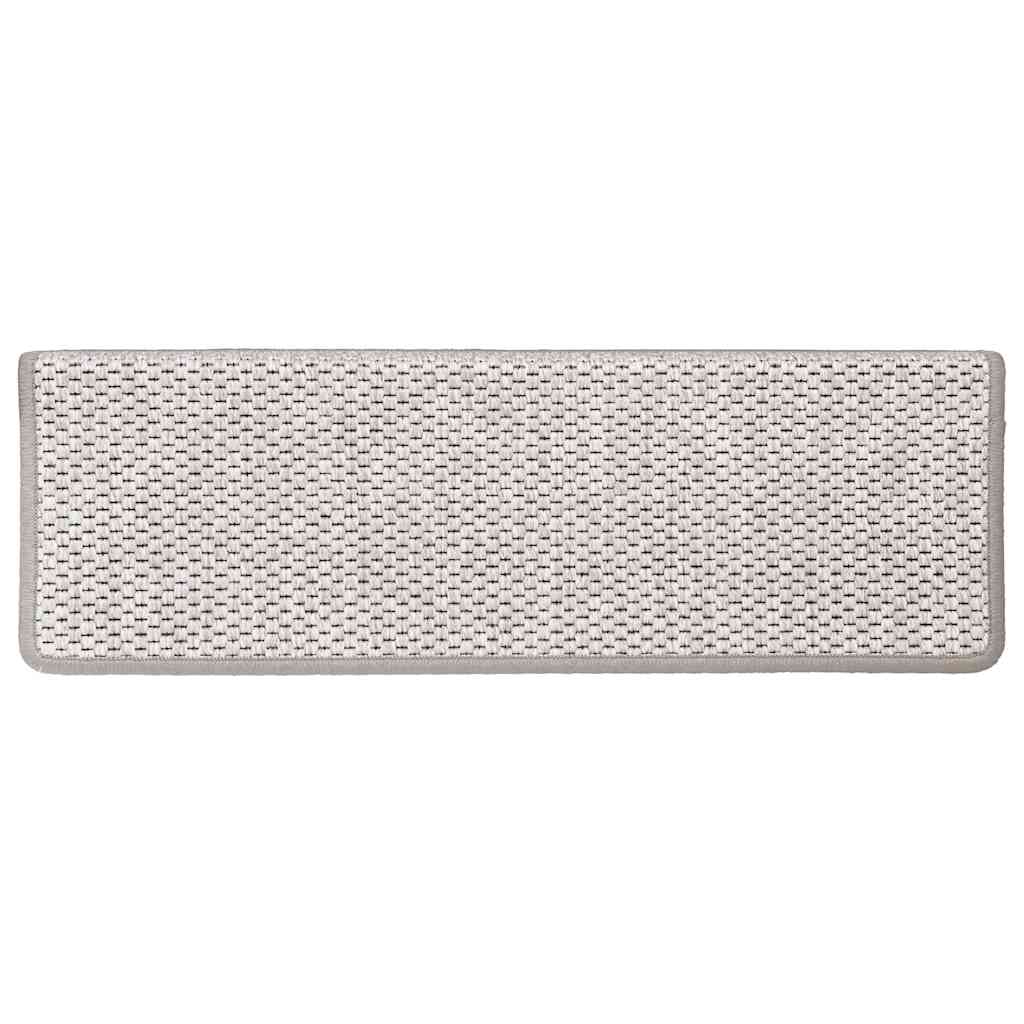 Tappeti Adesivi Scale Aspetto Sisal 30 pz 65x21x4 cm Platino | homemem39