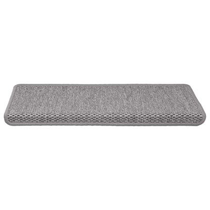 Tappeti Autoadesivi Scale Aspetto Sisal 30 pz 65x21x4cm Argento | homemem39
