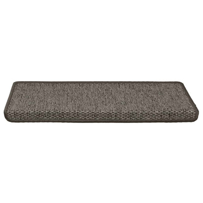 Tappeti Adesivi per Scale Sisal 30pz 65x21x4cm Grigio e Beige | homemem39