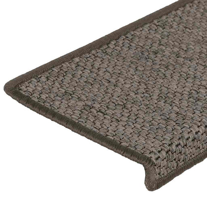 Tappeti Adesivi per Scale Sisal 30pz 65x21x4cm Grigio e Beige | homemem39