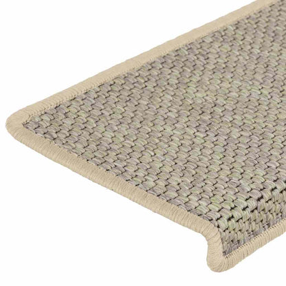 Tappeti Autoadesivi Scale Aspetto Sisal 30 pz 65x21x4 cm Verde Chiaro | homemem39