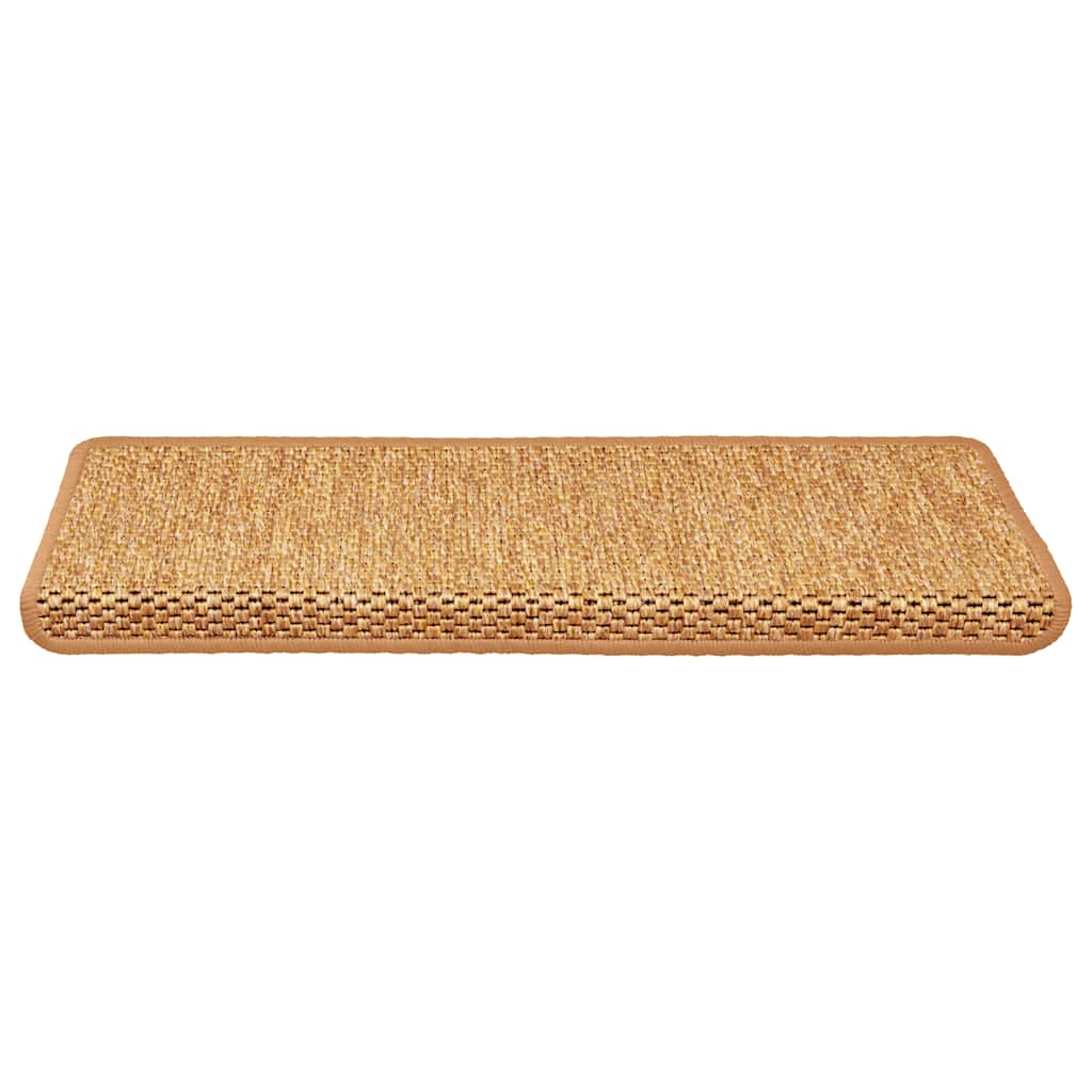 Tappeti Adesivi Scale Aspetto Sisal 30 pz 65x21x4 cm Arancio